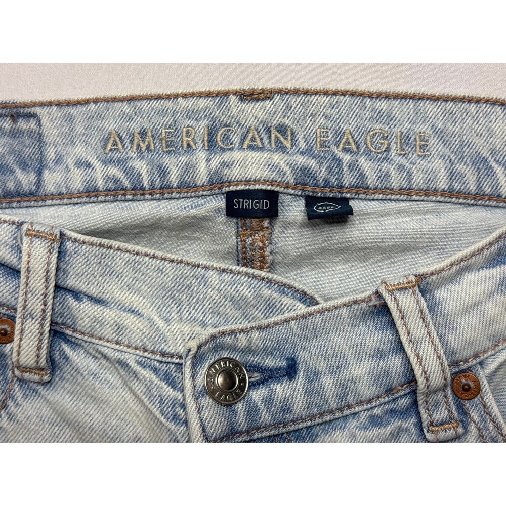 American Eagle Women's Highest Rise Baggy Straight Leg Jeans - Size 0 (27x31.5) - Picture 2 of 6